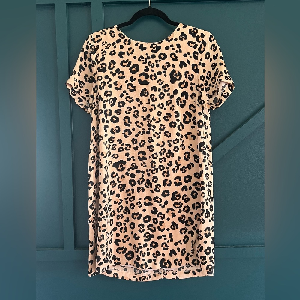 leopard print mini dress